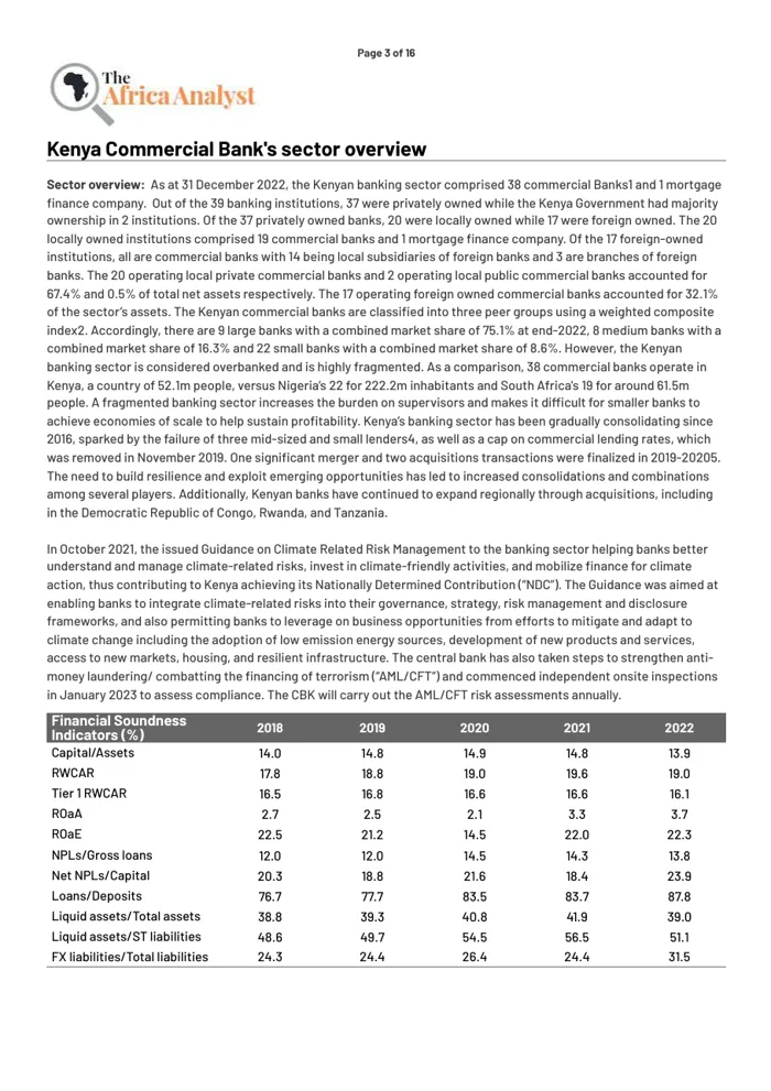 Inside page of a sample Comprehensive Report